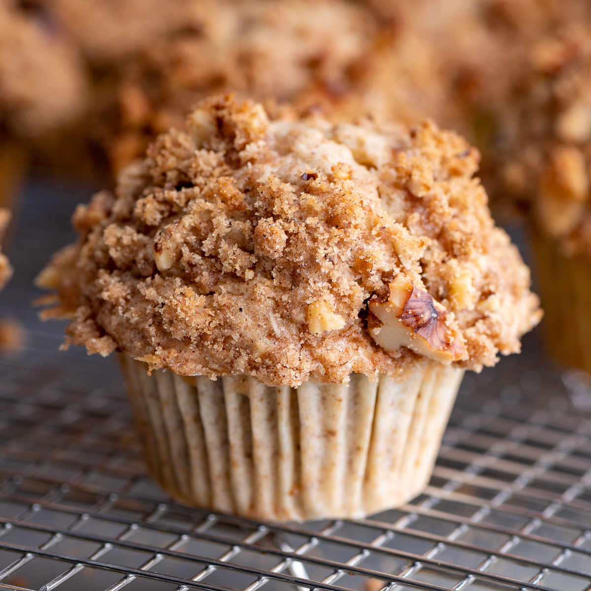 Big Beautiful Banana Walnut Streusel Muffins