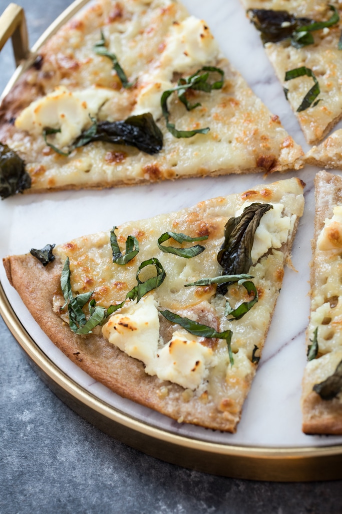 Basil and Garlic White Pizza Recipe