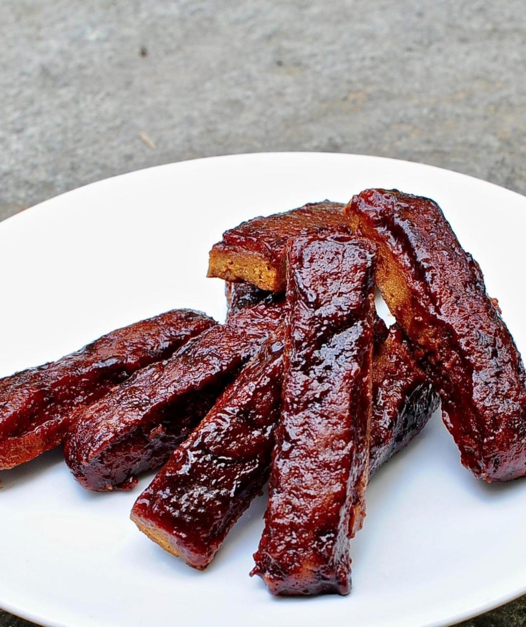 Bbq Vegan Ribs with Sticky Tamarind Bbq Sauce