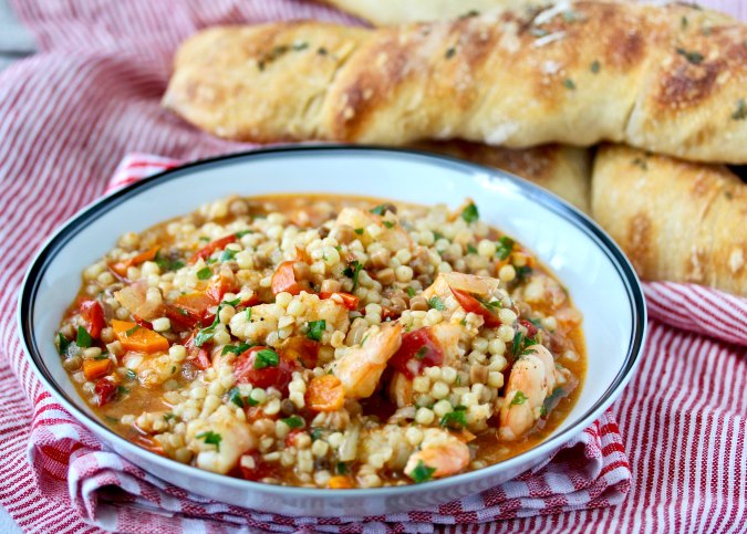 Shrimp and Tomato Stew with Fregola