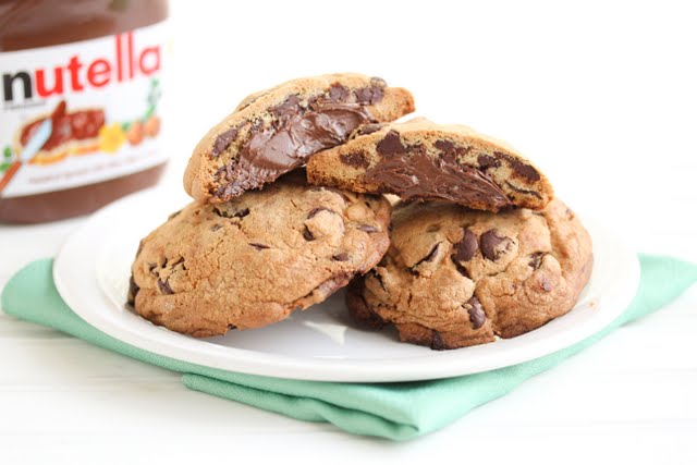 Nutella Stuffed Chocolate Chip Cookies - Kirbie's Cravings