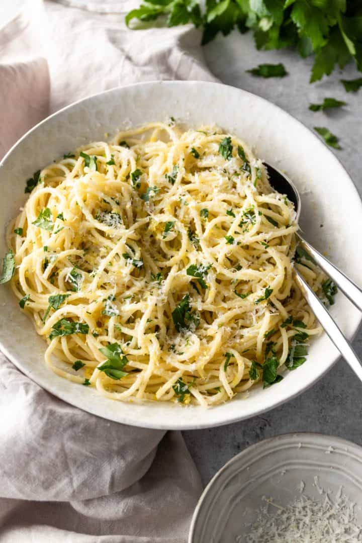 A Perfect Dinner for Any Night: Parsley Parmesan Lemon Pasta