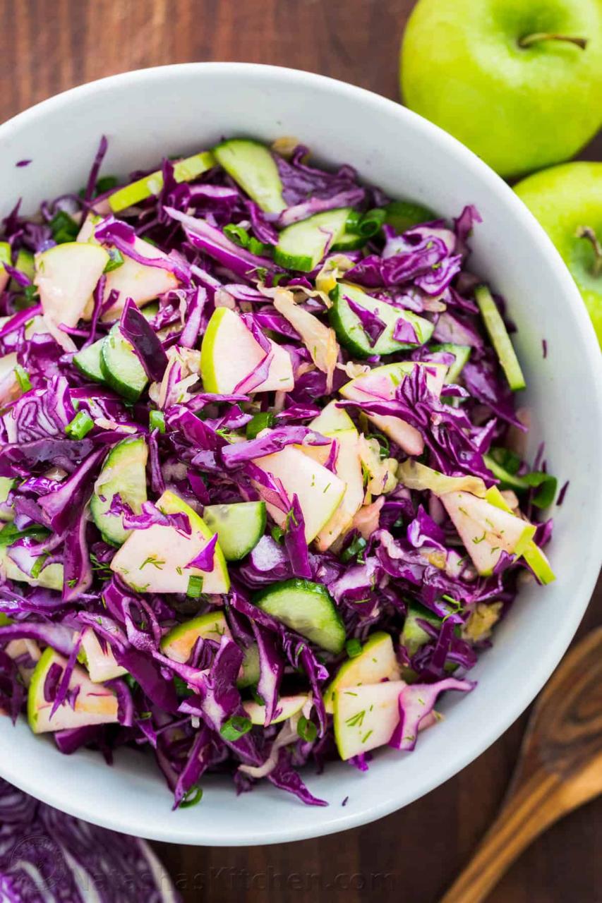 Red Cabbage Salad with Apple 