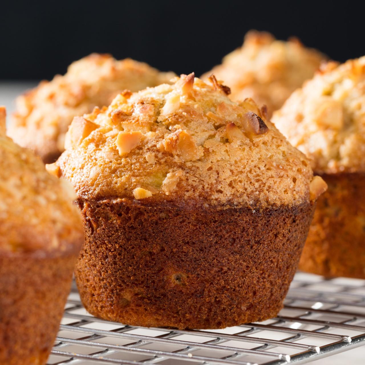 Banana Muffins with Coconut and Macadamia 