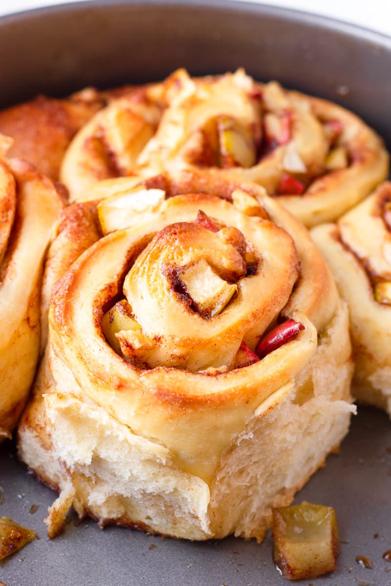 Apple Cinnamon Rolls with Maple Icing