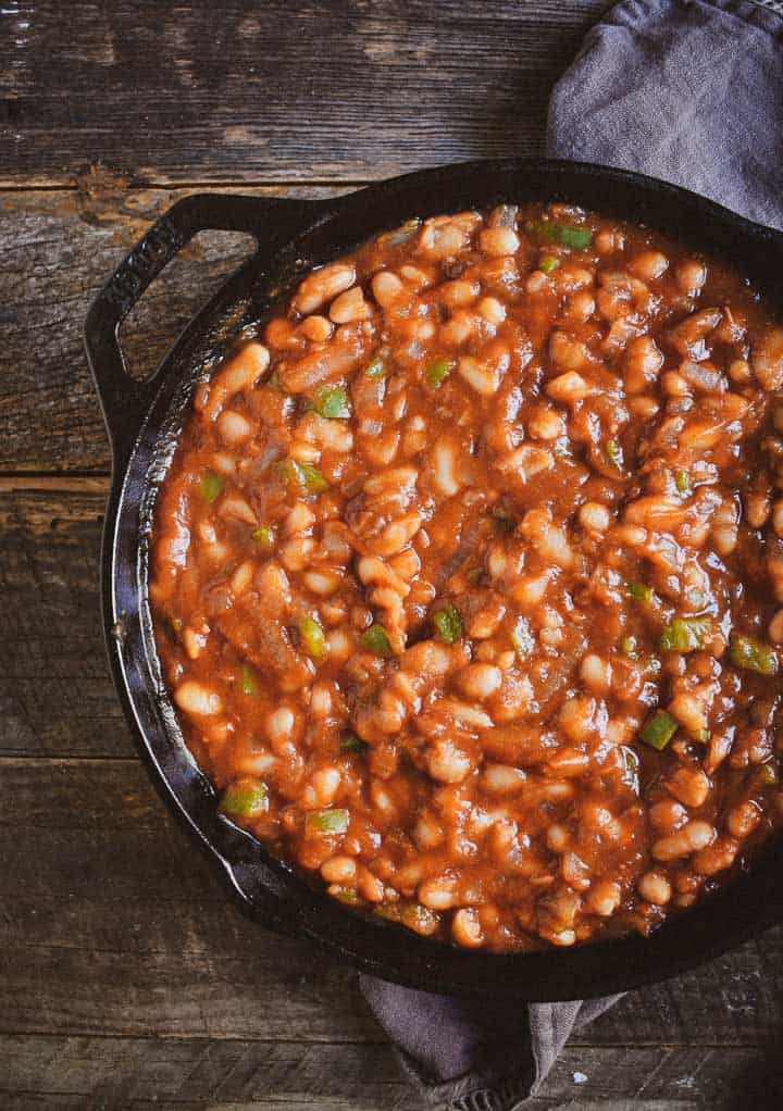 Vegetarian BBQ Baked Beans (Vegan)