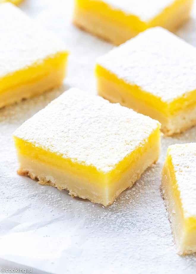 Classic Easy Lemon Bars With Shortbread Crust Recipe