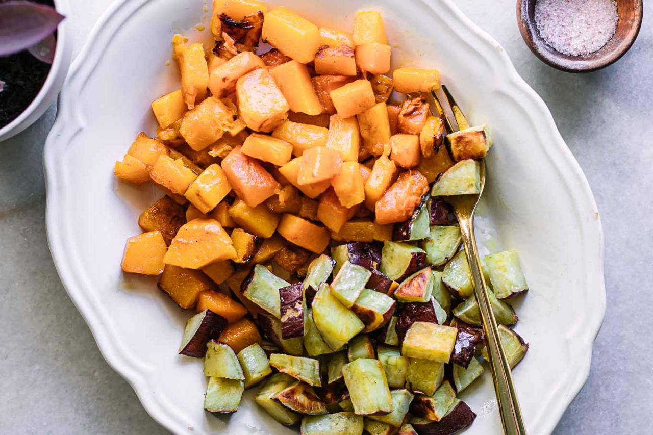 Roasted Sweet Potatoes and Butternut Squash 