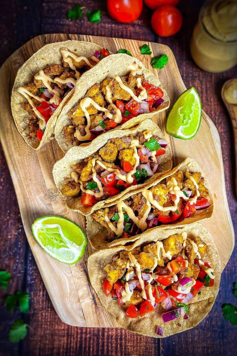 Vegan Street Tacos (Tofu Tacos, Oil-Free) 