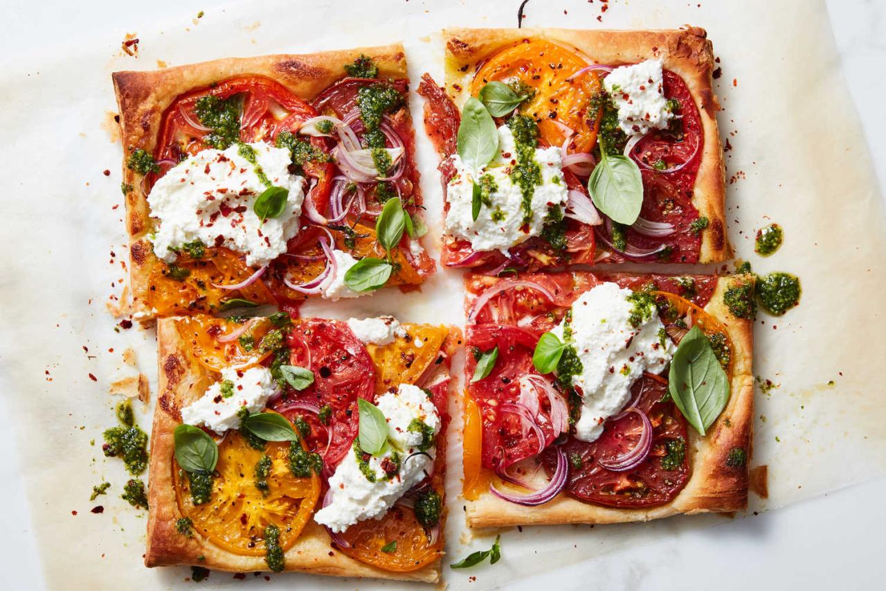 Roasted Tomato Tart With Ricotta and Pesto Recipe