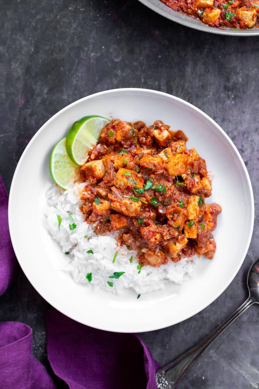 Tofu Vindaloo Recipe (Indian Tangy Chili Sauce) - Vegan Richa