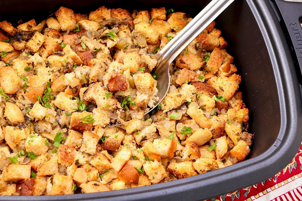 Slow Cooker Stuffing (with oven method) – The Fountain Avenue Kitchen